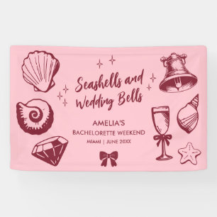 Beach Bachelorette Party Seashells Trouwbellen Spandoek