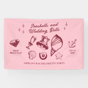 Beach Bachelorette Party Seashells Trouwbellen Spandoek