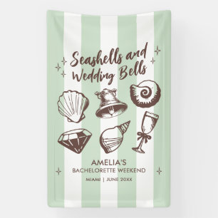 Beach Bachelorette Party Seashells Trouwbellen Spandoek
