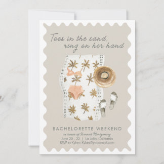 Beach Bachelorette Party - tijdlijnuitnodiging Kaart