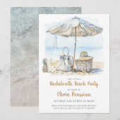Beach Bachelorette Party Waterverf Kaart (Voorkant / Achterkant)