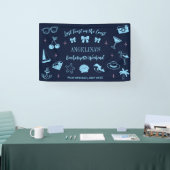 Beach Bachelorette Party Welkom Doodle Spandoek (Beurs)