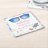 Beach Bachelorette Weekend Party Onderzetter (Schuin)