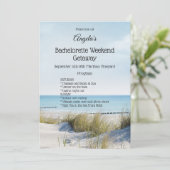 Beach Bachelorette Weekend Sjabloon Kaart (Staand voorkant)