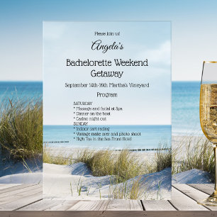 Beach Bachelorette Weekend Sjabloon Kaart