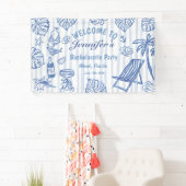 Beach BACHELORETTE Whimsical Blue Banner (Insitu)