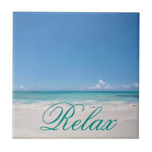 Beach Backgroud Tegeltje (Voorkant)