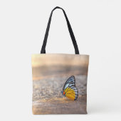 BEACH BAG - Butterfly on zand Draagtas (Achterkant)