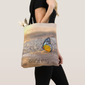 BEACH BAG - Butterfly on zand Draagtas (Dichtbij)