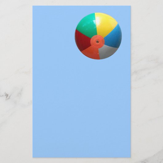 Beach Ball in Sky Stationery Briefpapier (Voorkant)