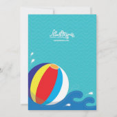 Beach Ball Natation Anniversaire Fête Invitation (Dos)