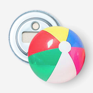 "Beach ball"-ontwerpopdraden en -producten Button Flesopener
