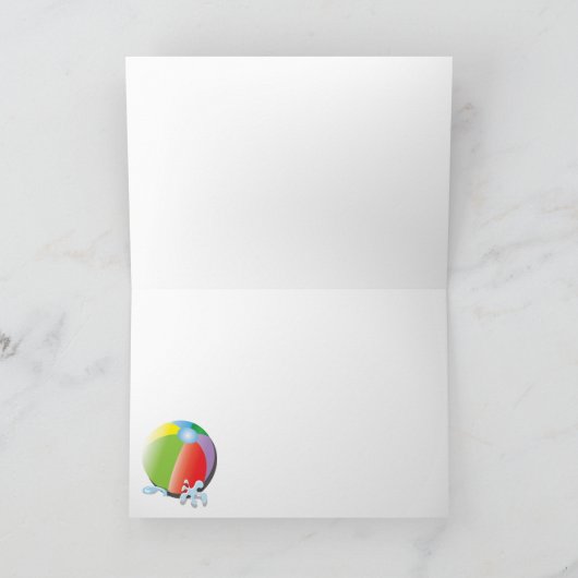 Beach Ball Pool ou Beach merci carte de note (Intérieur)