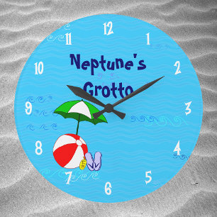 Beach Ball Pool Toys Custom Clock White Numbers Grote Klok