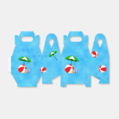 Beach Ball Pool Umbrella Gift Box Bedankdoosjes (Uitgevouwen)