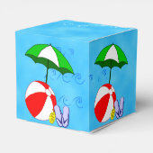 Beach Ball Pool Umbrella Swimming Party Favor Box Bedankdoosjes (Achterkant)