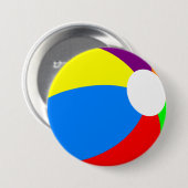 Beach Ball Ronde Button 7,6 Cm (Voorkant /achterkant)