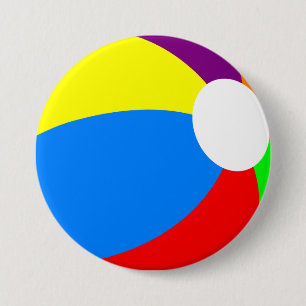 Beach Ball Ronde Button 7,6 Cm