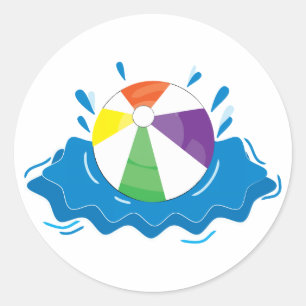Beach Ball Ronde Sticker