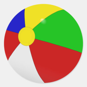 BEACH BALL RONDE STICKER