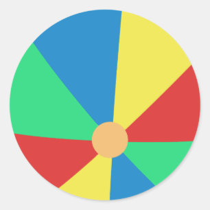 Beach Ball Ronde Sticker