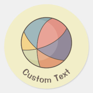 Beach Ball Ronde Sticker