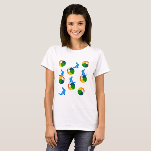 Beach Ball & Seal T-shirt (Voorkant volledig)