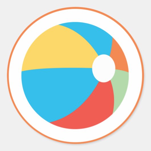 Beach Ball Sticker (Voorkant)
