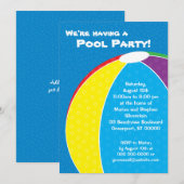 Beach Ball Summer Party - Uitnodiging (Voorkant / Achterkant)