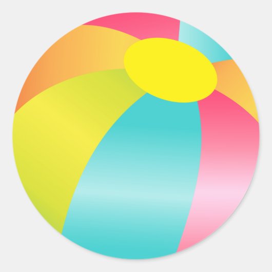 Beach Ball Summer Time Fun Sticker (Voorkant)