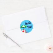 Beach Ball Umbrella Custom Dank u Sticker (Envelop)