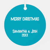 Beach Ball Vacation Personalized Metalen Ornament (Achterkant)