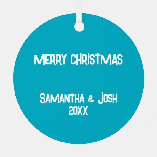 Beach Ball Vacation Personalized Metalen Ornament (Achterkant)