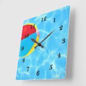 Beach Ball Vierkante Klok (Hoek)