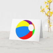 Beach Ball Wenskaart Kaart (Gele Bloem)