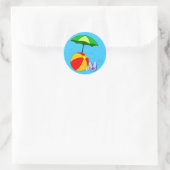 Beach Ball Zwembad Paraplu Sticker (Tas)