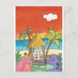 Beach Bar op Sunset Briefkaart