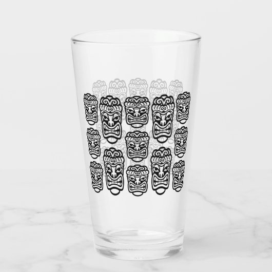 Beach Bar Party Retro Tiki Glas (Achterkant)
