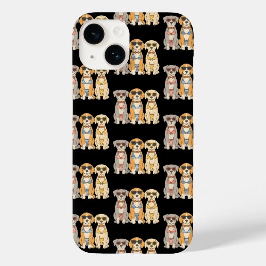Beach Barkers Bikini Trio with Attitude Case-Mate iPhone Case (Achterkant)