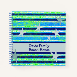 Beach Batik Stripes and Starfish Notitieboek