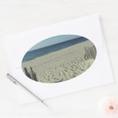 Beach Beauty Ovale Sticker (Envelop)