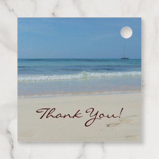 Beach Bedankt Bedankjes Labels (Achterkant)