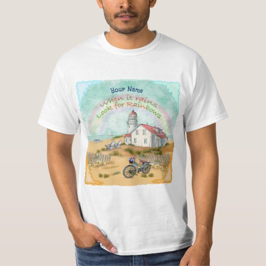 Beach Bike Lighthouse T-shirt (Voorkant)