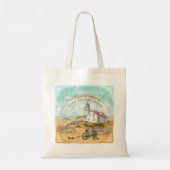 Beach Bike Lighthouse Tote Bag (Achterkant)