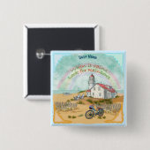Beach Bike Lighthouse Vierkante Button 5,1 Cm (Voorkant /achterkant)