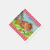 Beach Bikini Cat Party picknick servetten (Hoek)