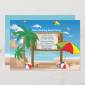 Beach Billboard uitnodiging (Voorkant / Achterkant)