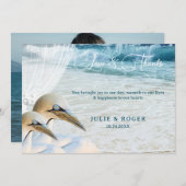 Beach Birds Gannet foto bruiloft dank je kaart (Voorkant / Achterkant)