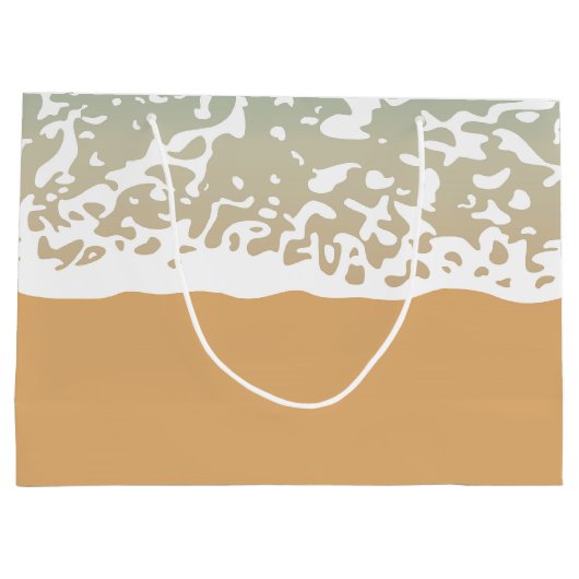 Beach Birthday crab add message and age bag Groot Cadeauzakje (Achterkant)