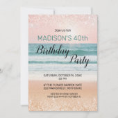 Beach Birthday Invitation Kaart (Voorkant)